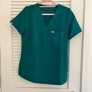 Figs Catarina Scrub Top Hunter Green S